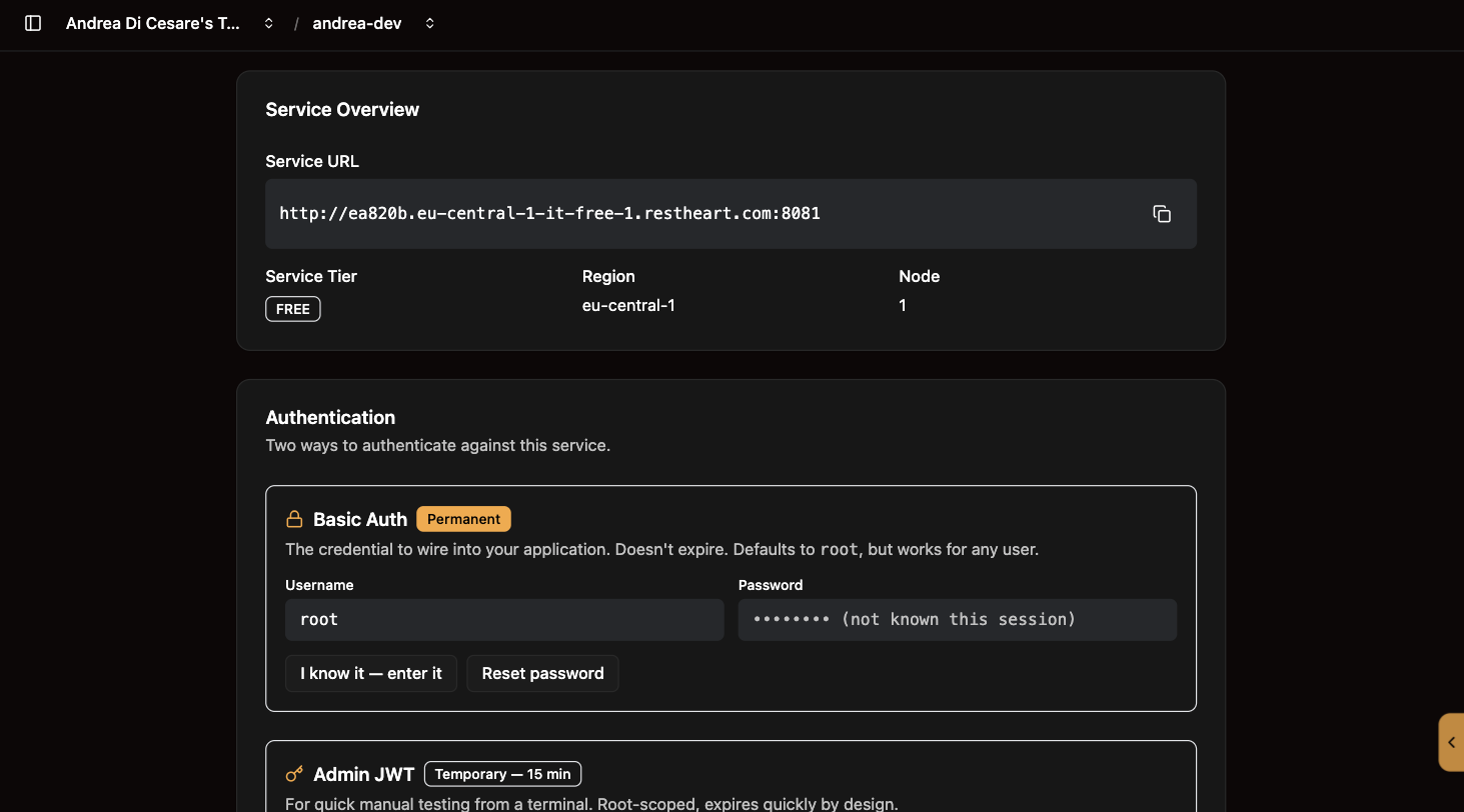 The Connect page